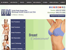 Tablet Screenshot of mississaugacosmeticsurgeryclinic.com